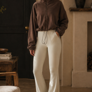 Coffee Soft Sculpt Zip Pullover
